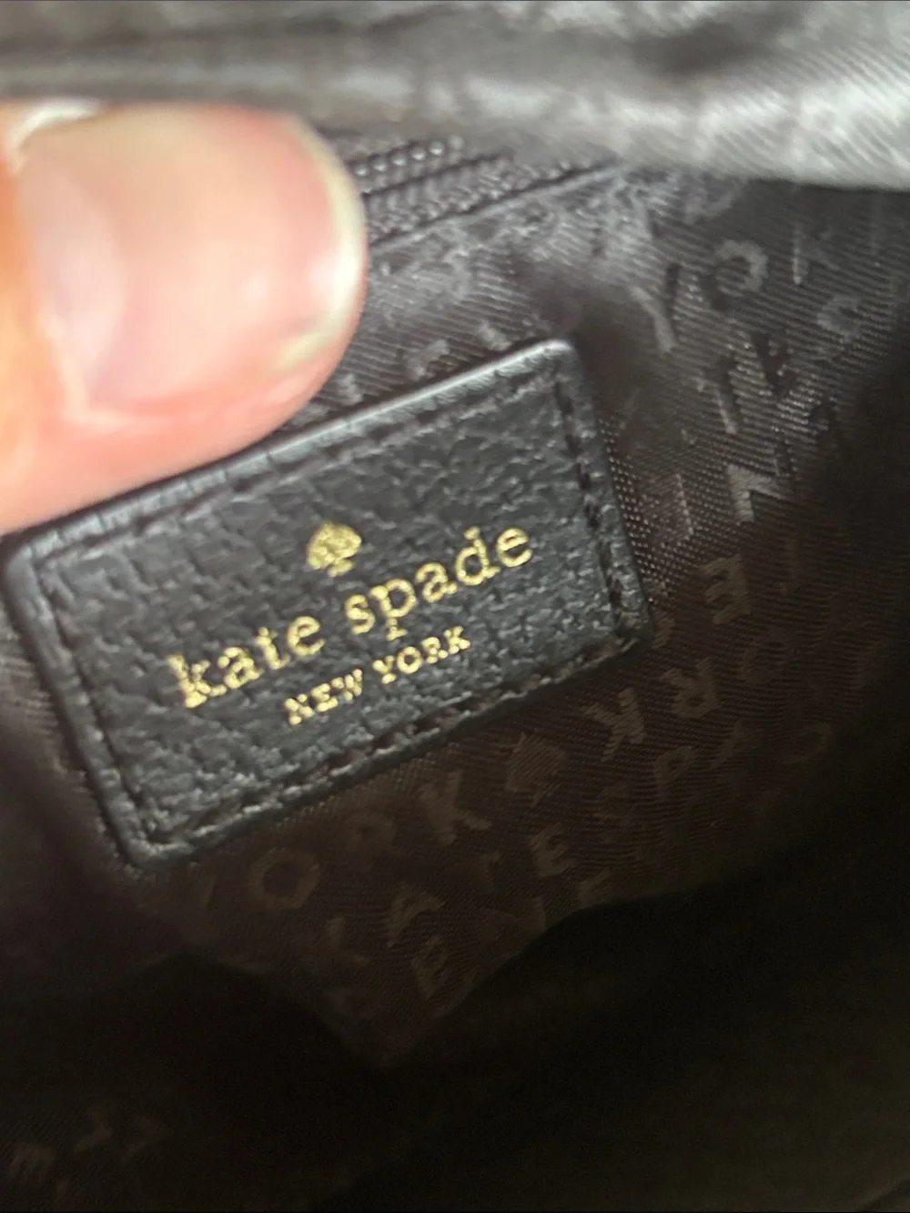 kate spade Black and White Leather Crossbody Bag